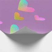 Cadeau Papier d'enveloppement de coeur arc-en-ciel (Coin)