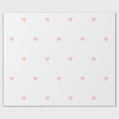 Cadeau Papier d'enveloppement de coeur blanc simple (Plat)