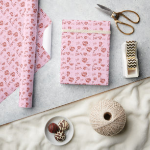 Cadeau Papier d'enveloppement de coeur de cristal