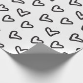 Cadeau Papier d'enveloppement de coeur noir (Coin)