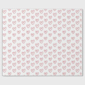 Cadeau Papier d'enveloppement de coeur rose (Plat)