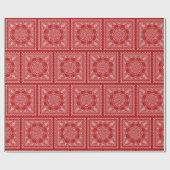 Cadeau Papier d'enveloppement de conception Bandanna roug (Plat)