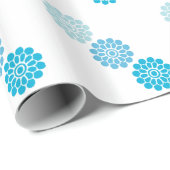 Cadeau Papier d'enveloppement de conception bleue (Coin rond)