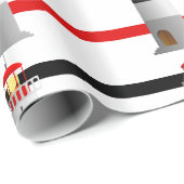 Cadeau Papier d'enveloppement de conception de phare (Coin rond)