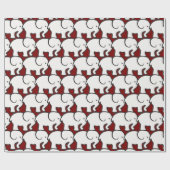 Cadeau Papier d'enveloppement de conception d'éléphant bl (Plat)