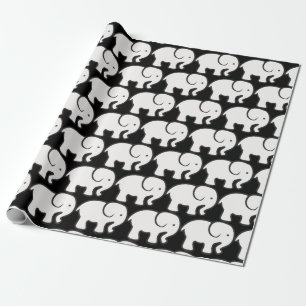 Cadeau Papier d'enveloppement de conception d'éléphant bl