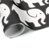 Cadeau Papier d'enveloppement de conception d'éléphant bl (Coin rond)