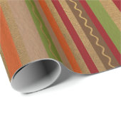 Cadeau Papier d'enveloppement de conception des bandes de (Coin rond)