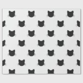 Cadeau Papier d'enveloppement de conception noire pour ch (Plat)