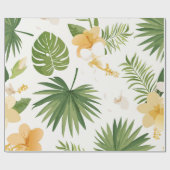 Cadeau papier d'enveloppement de conception tropicale (Plat)