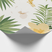 Cadeau papier d'enveloppement de conception tropicale (Coin)