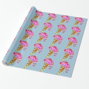 Cadeau Papier d'enveloppement de cône de crème glacée