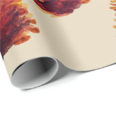 Cadeau Papier d'enveloppement de cônes de pin (Coin rond)