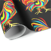 Cadeau Papier d'enveloppement de coq (Coin rond)