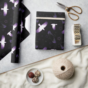 Cadeau Papier d'enveloppement de corbeaux mystiques