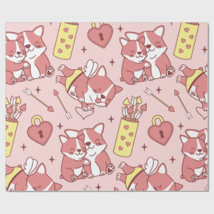 Cadeau Papier d'enveloppement de corgis mignon