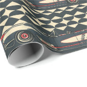 Cadeau Papier d'enveloppement de corvette (Coin rond)