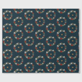 Cadeau Papier d'enveloppement de couronne crânienne dépla (Plat)