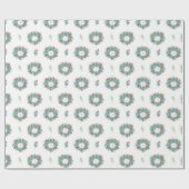 Cadeau Papier d'enveloppement de couronne de Noël (Plat)