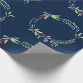 Cadeau Papier d'enveloppement de couronne de Noël (Coin)