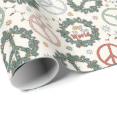 Cadeau Papier d'enveloppement de couronne de signe de pai (Coin rond)