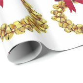 Cadeau Papier d'enveloppement de courroie Gold Bells (Coin rond)