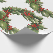 Cadeau Papier d'enveloppement de courroie Holly Berry (Coin)