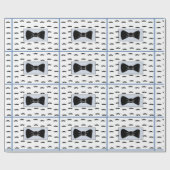 Cadeau Papier d'enveloppement de Cravate de Moustache Ble (Plat)