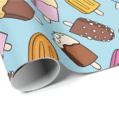 Cadeau Papier d'enveloppement de crème glacée (Coin rond)