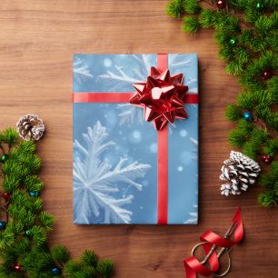 Cadeau Papier d'enveloppement de cristaux de neige
