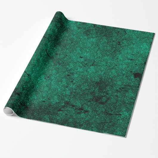 Cadeau Papier d'enveloppement de Damas de Goth, vert prof (Déroulé)