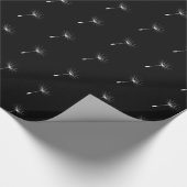 Cadeau Papier d'enveloppement de Dandelion noir/blanc (Coin)
