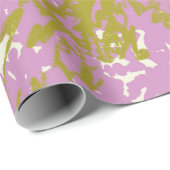 Cadeau Papier d'enveloppement de design botanique Abstrai (Coin rond)