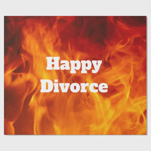 Cadeau Papier d'enveloppement de divorce à flamme (Plat)
