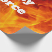 Cadeau Papier d'enveloppement de divorce à flamme (Coin)