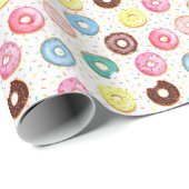 Cadeau Papier d'enveloppement de donuts (Coin rond)