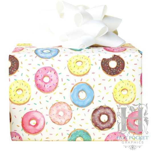 Cadeau Papier d'enveloppement de donuts
