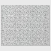 Cadeau Papier d'enveloppement de doodle monochrome (Plat)