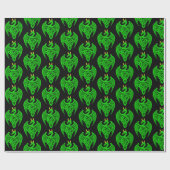 Cadeau Papier d'enveloppement de dragon celtique vert (Plat)