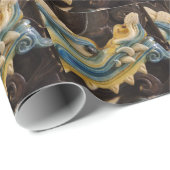 Cadeau Papier d'enveloppement de dragon chinois (Coin rond)