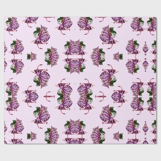 Cadeau papier d'enveloppement de fée de prune (Plat)