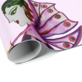 Cadeau papier d'enveloppement de fée de prune (Coin rond)