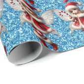 Cadeau Papier d'enveloppement de fées de Noël (Coin rond)