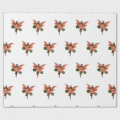 Cadeau Papier d'enveloppement de fées de Noël afro-améric (Plat)