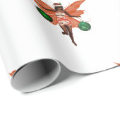 Cadeau Papier d'enveloppement de fées de Noël afro-améric (Coin rond)