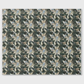 Cadeau Papier d'enveloppement de fées et champignons bleu (Plat)