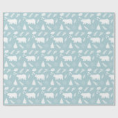 Cadeau Papier d'enveloppement de feuillage de Noël de l'o (Plat)