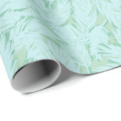 Cadeau Papier d'enveloppement de feuille de palme botaniq (Coin rond)