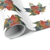 Cadeau Papier d'enveloppement de feuilles d'automne (Coin rond)