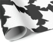 Cadeau Papier d'enveloppement de feuilles d'érable noir e (Coin rond)